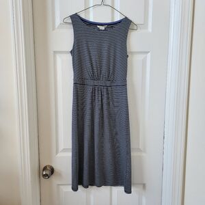 Boden Cotton/Modal Jersey Striped Sleeveless Dress (Navy/White) XXS